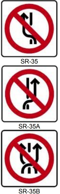 SR-35 PROHIBIDO CAMBIAR DE VÍA