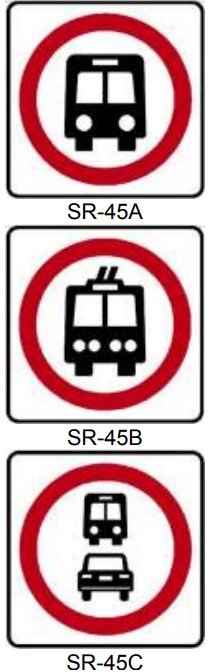 SR-45 VÍA PARA VEHÍCULOS DE TRANSPORTE PÚBLICO